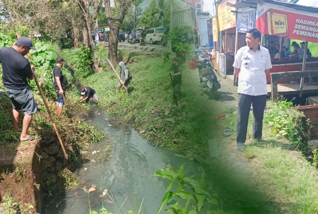 Gambar Camat Biringkanaya Benyamin B. Turupadang  Pantau langsung Pembersihan Drainase di Kelurahan Sudiang